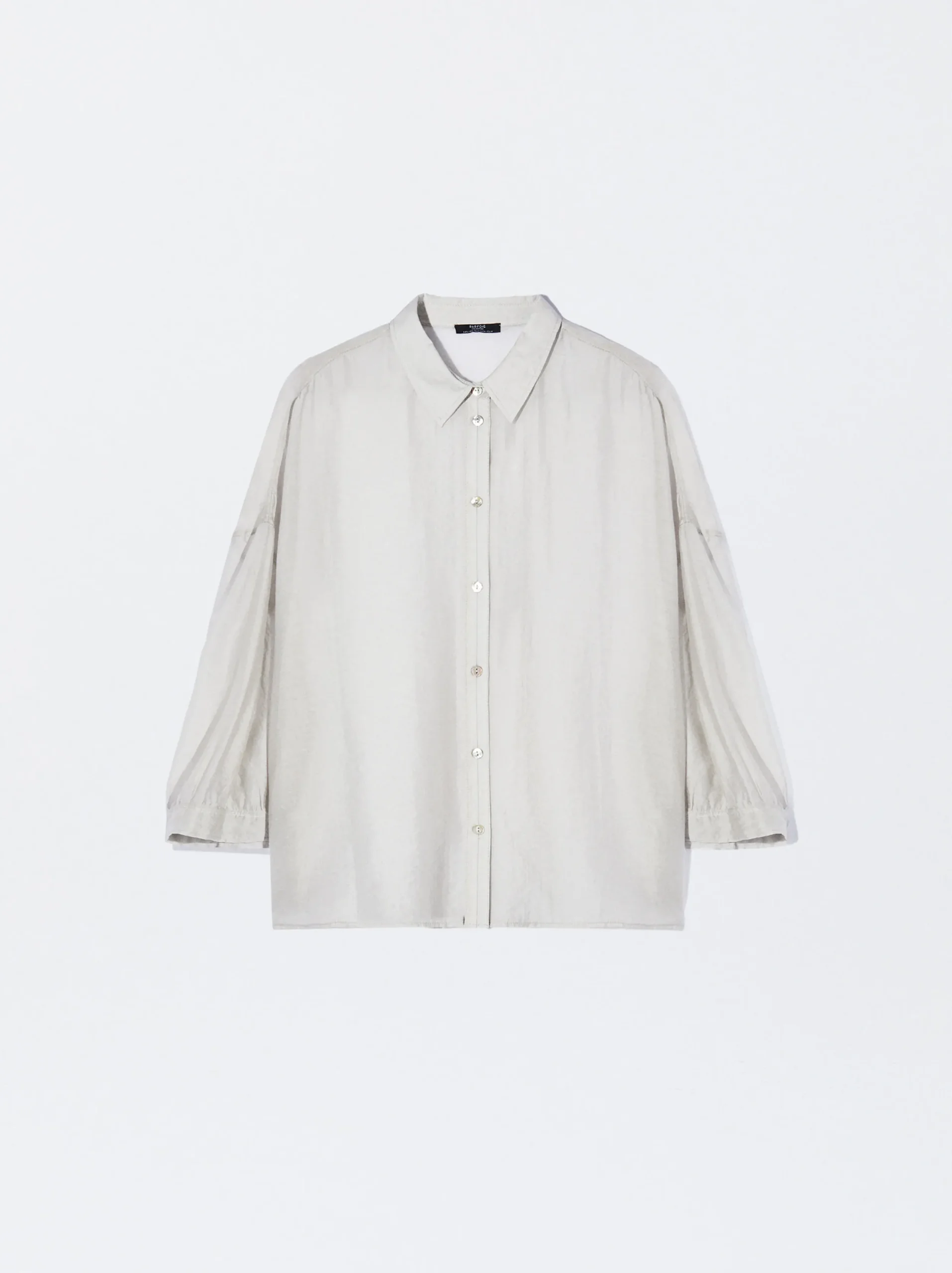 PARFOIS Camisa De Lyocell Gris Cheap
