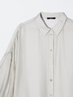 PARFOIS Camisa De Lyocell Gris Cheap