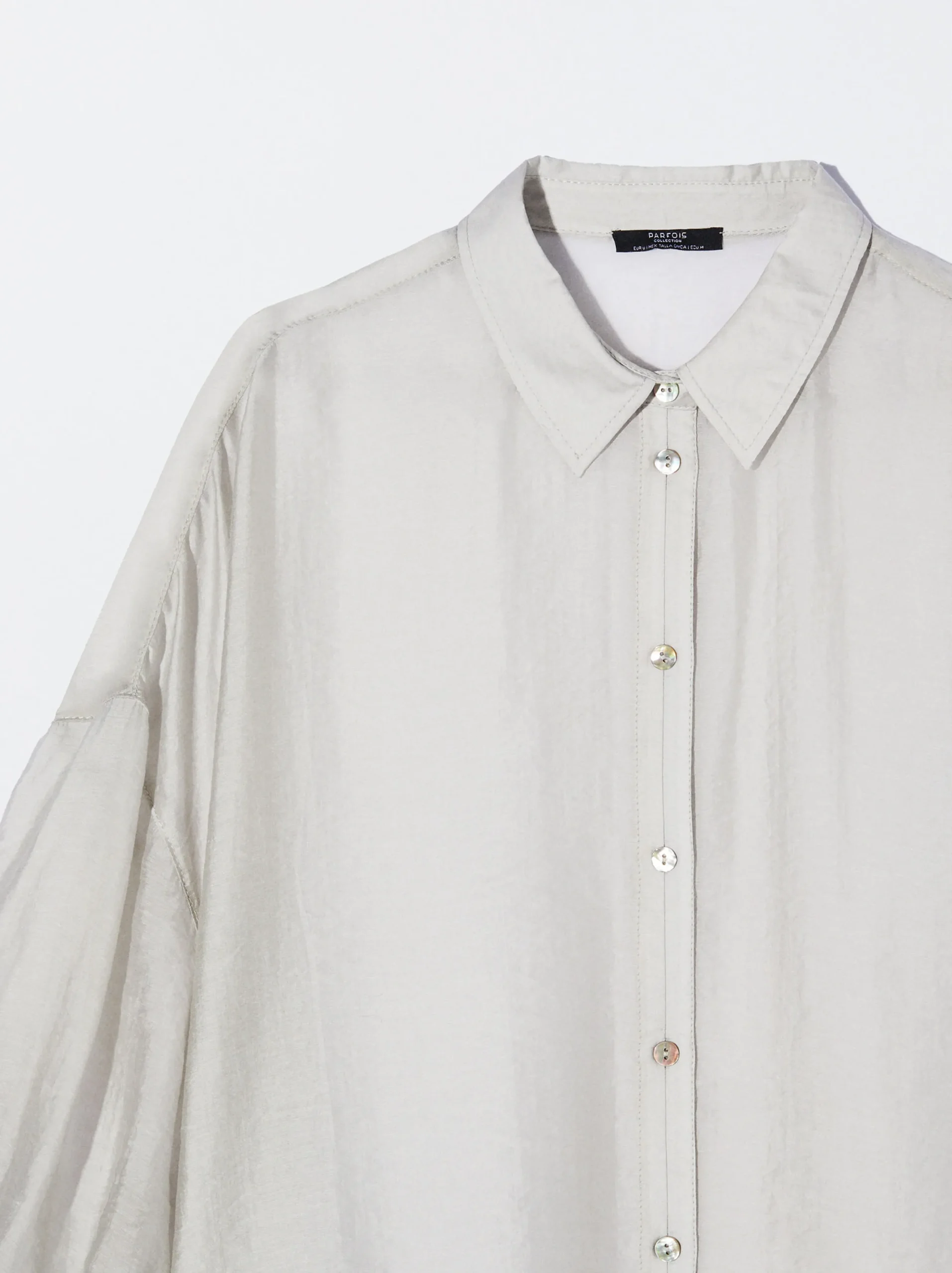 PARFOIS Camisa De Lyocell Gris Cheap