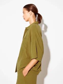PARFOIS Camisa De Lyocell Amarillo New