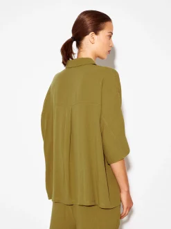 PARFOIS Camisa De Lyocell Amarillo New