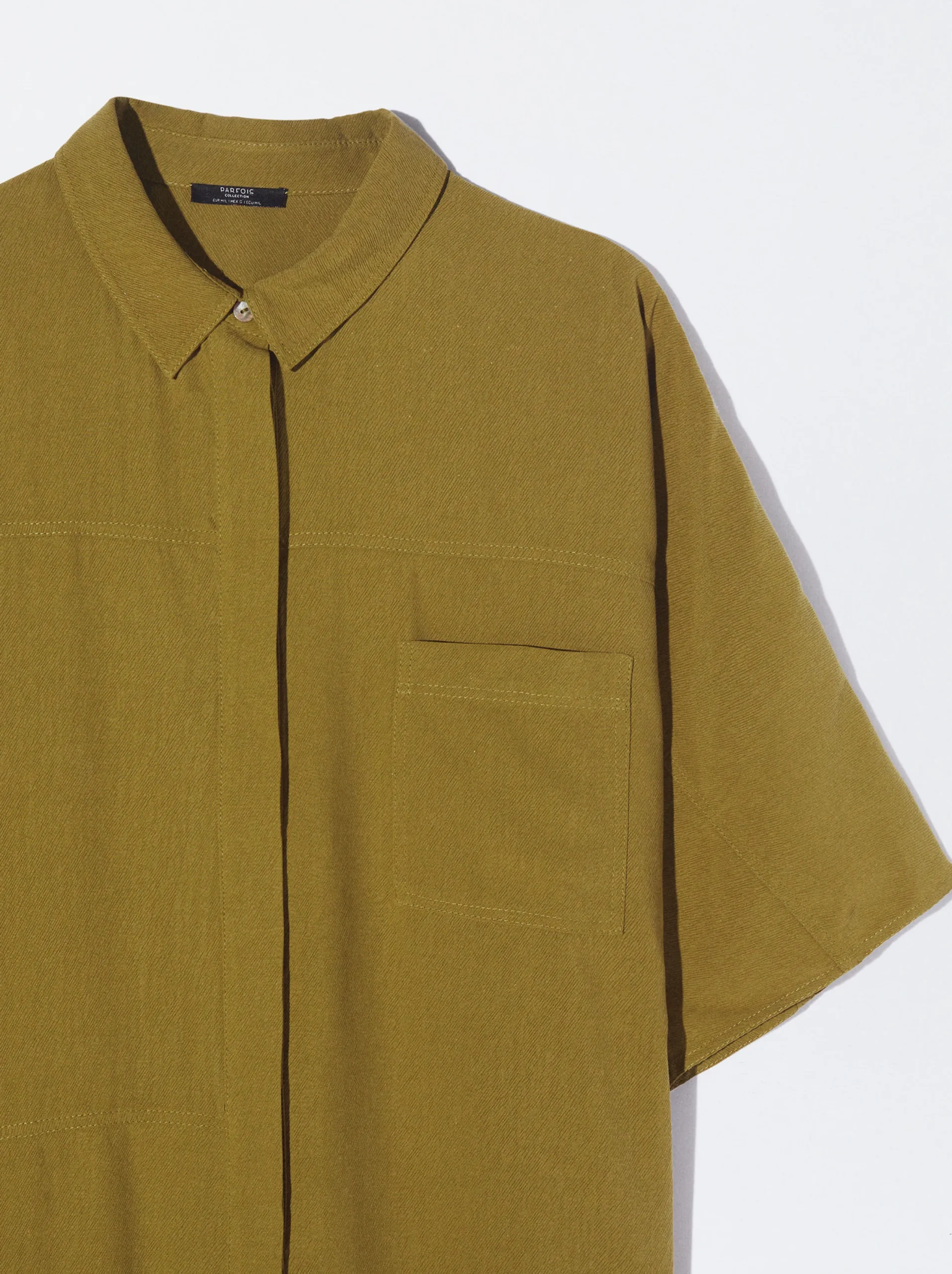 PARFOIS Camisa De Lyocell Amarillo New