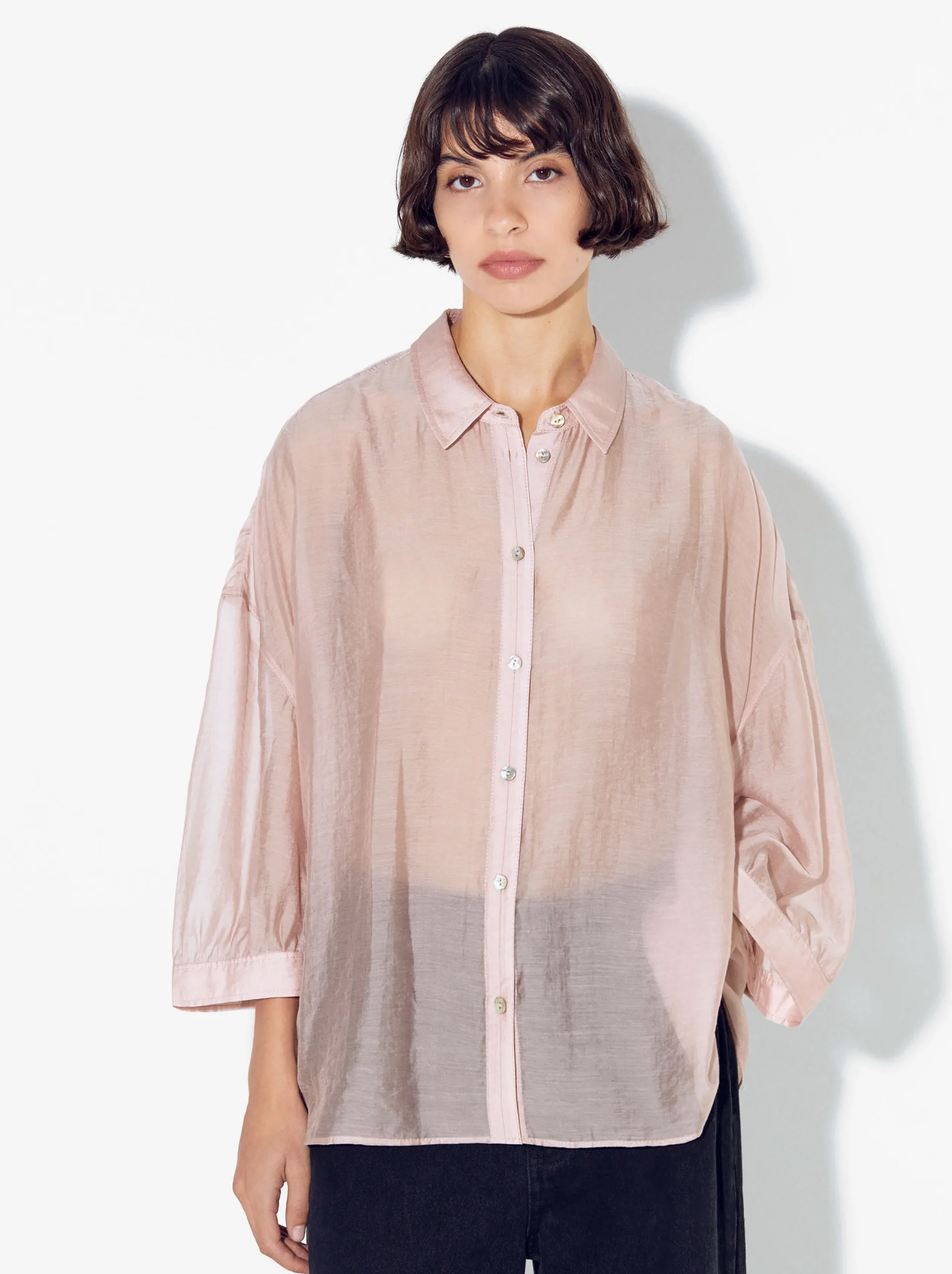 PARFOIS Camisa De Lyocell Rosa Fashion