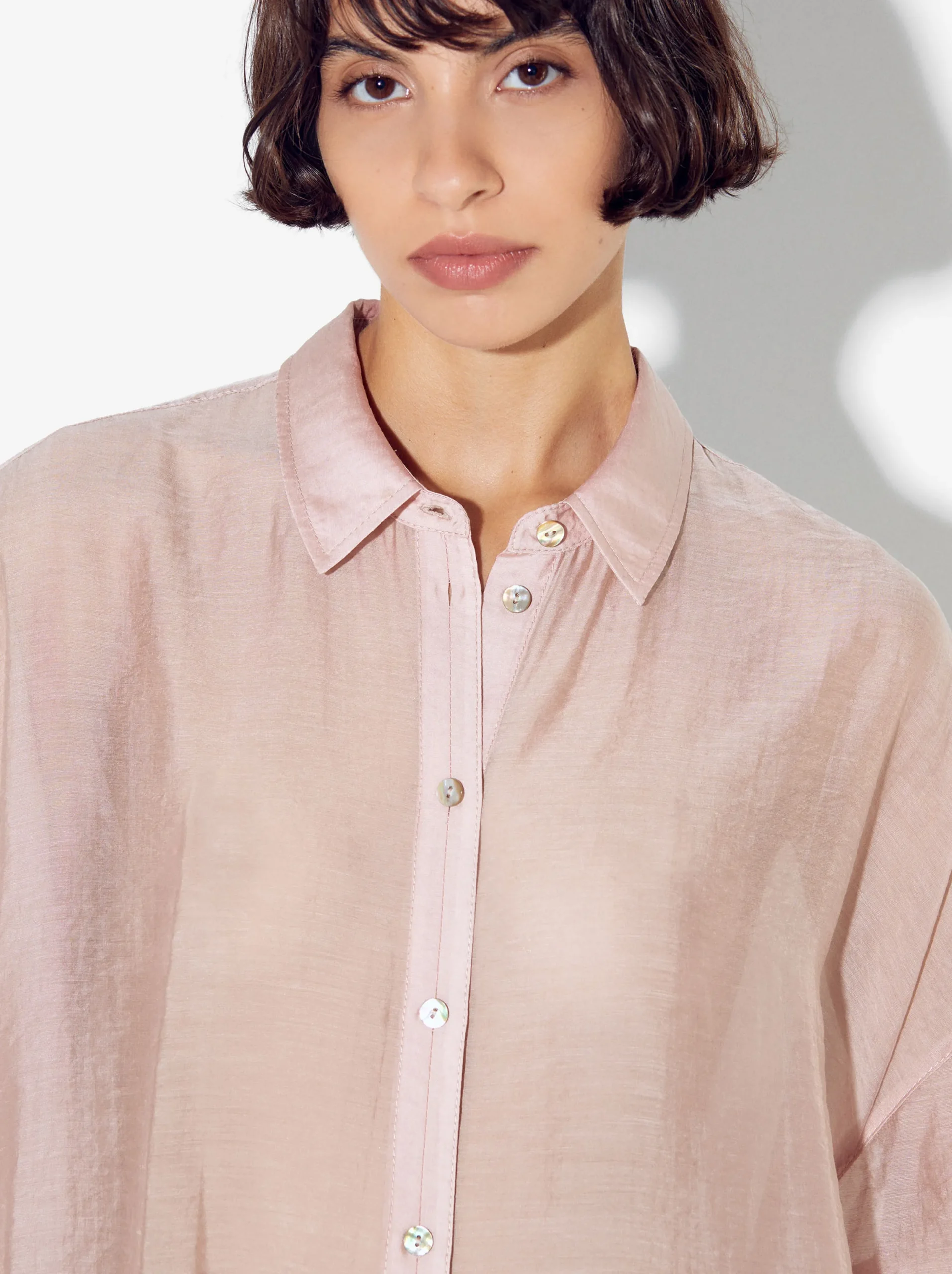 PARFOIS Camisa De Lyocell Rosa Fashion
