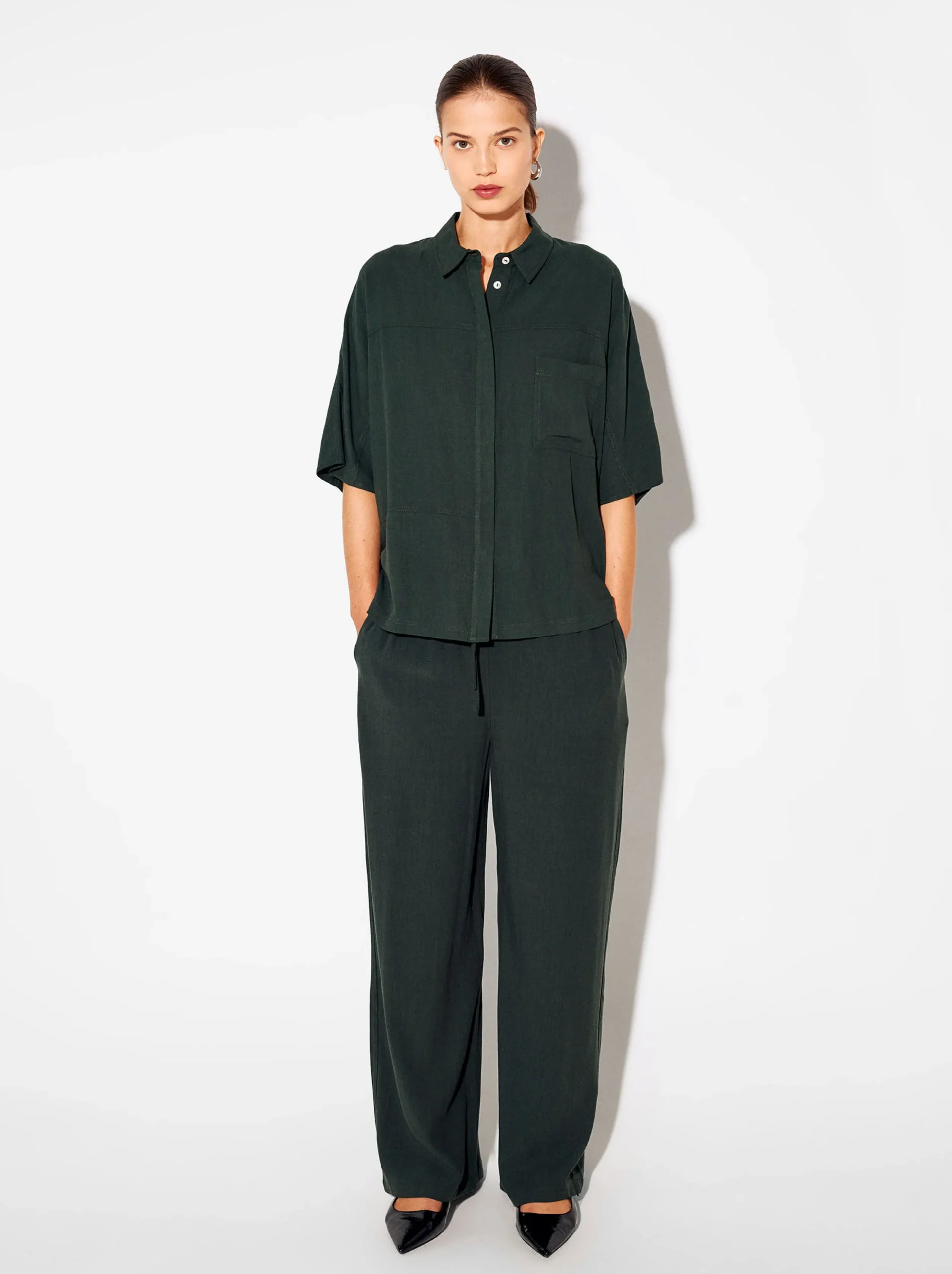 PARFOIS Camisa De Lyocell Verde Store