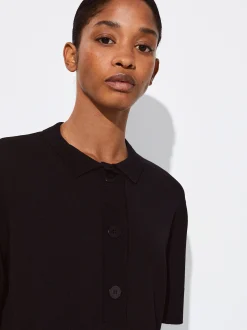 PARFOIS Camisa De Punto Cuello Redondo Negro Flash Sale