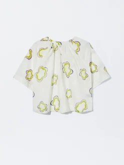 PARFOIS Camisa Estampada Con Pliegues Multicor Best