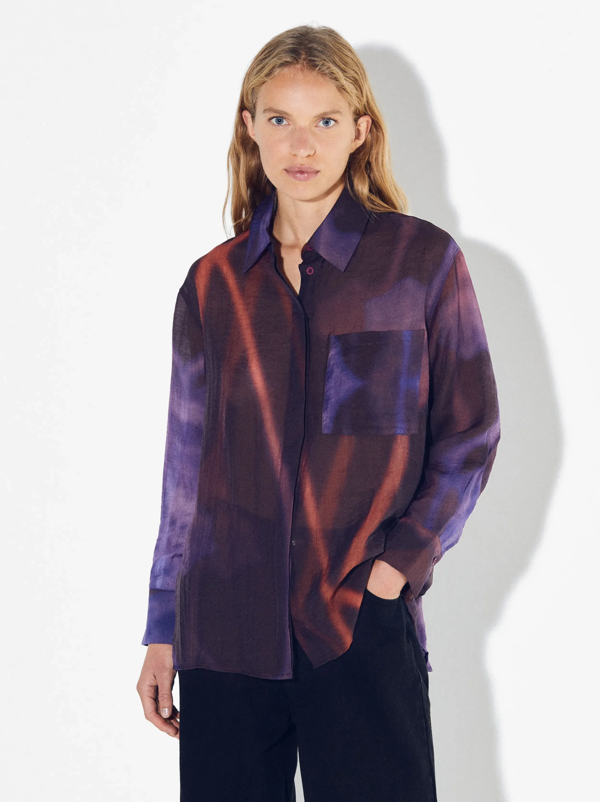 PARFOIS Camisa Estampada Lyocell Multicor Best Sale