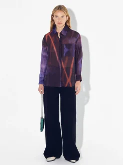 PARFOIS Camisa Estampada Lyocell Multicor Best Sale