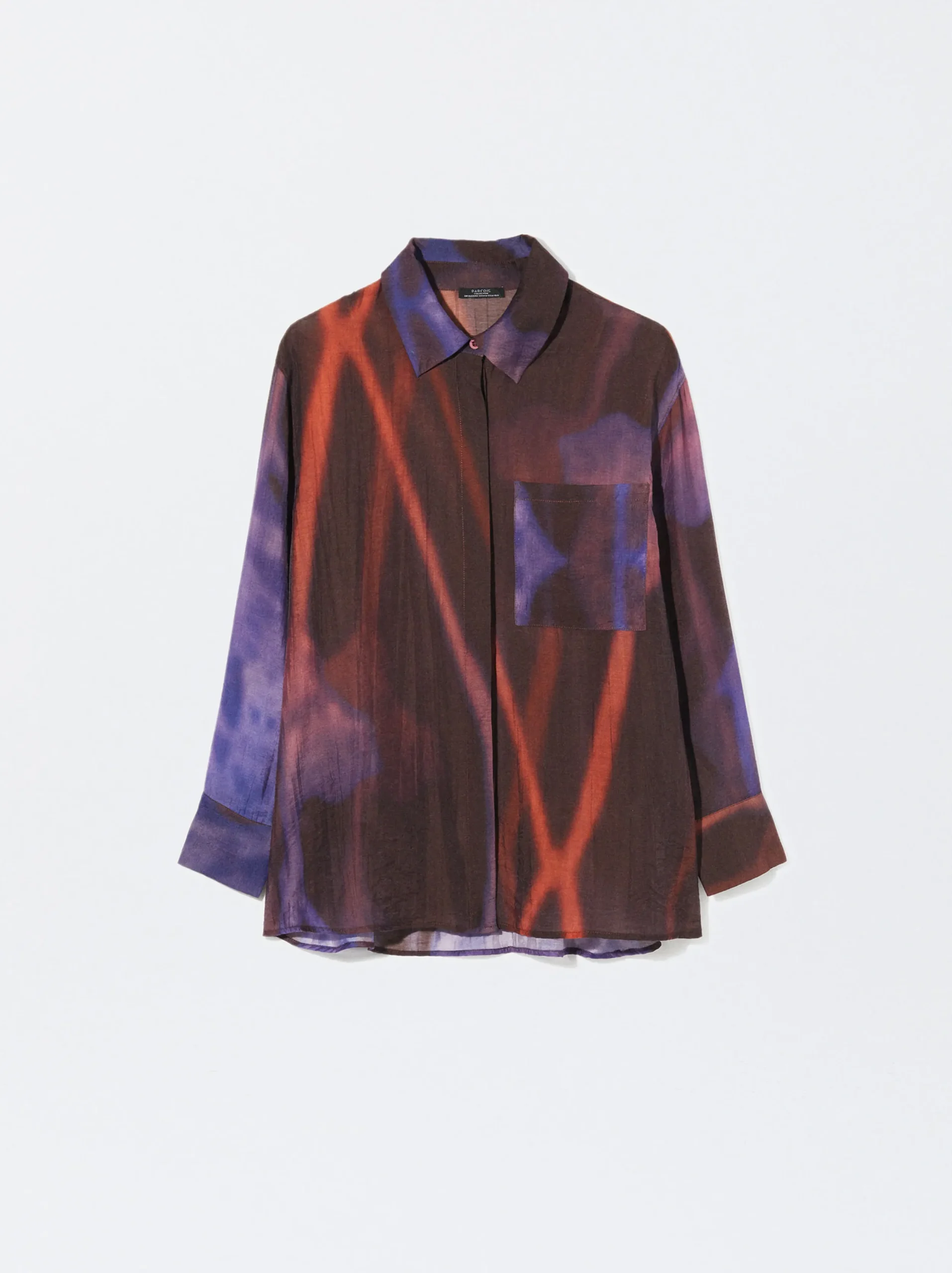 PARFOIS Camisa Estampada Lyocell Multicor Best Sale