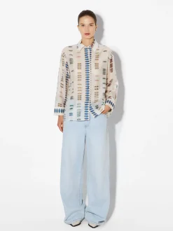 PARFOIS Camisa Estampada Lyocell Multicor Online