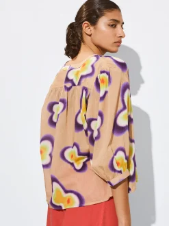 PARFOIS Camisa Estampada Manga Abullonada Multicor Sale