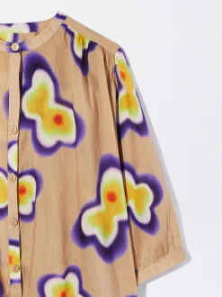 PARFOIS Camisa Estampada Manga Abullonada Multicor Sale