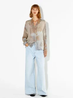 PARFOIS Camisa Estampada Manga Larga Multicor Discount