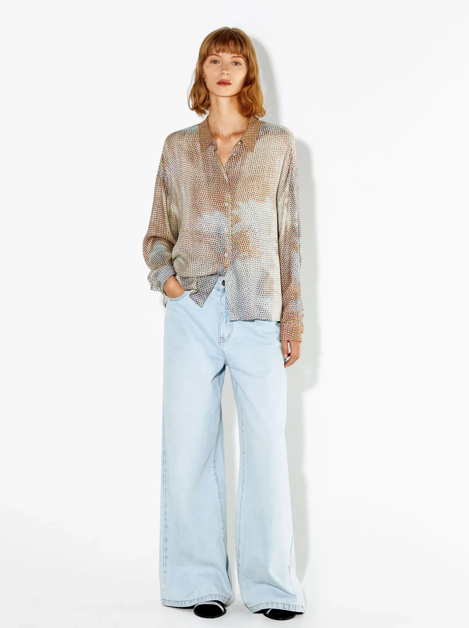 PARFOIS Camisa Estampada Manga Larga Multicor Discount