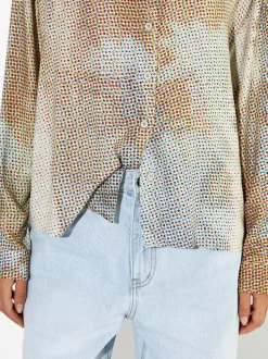PARFOIS Camisa Estampada Manga Larga Multicor Discount