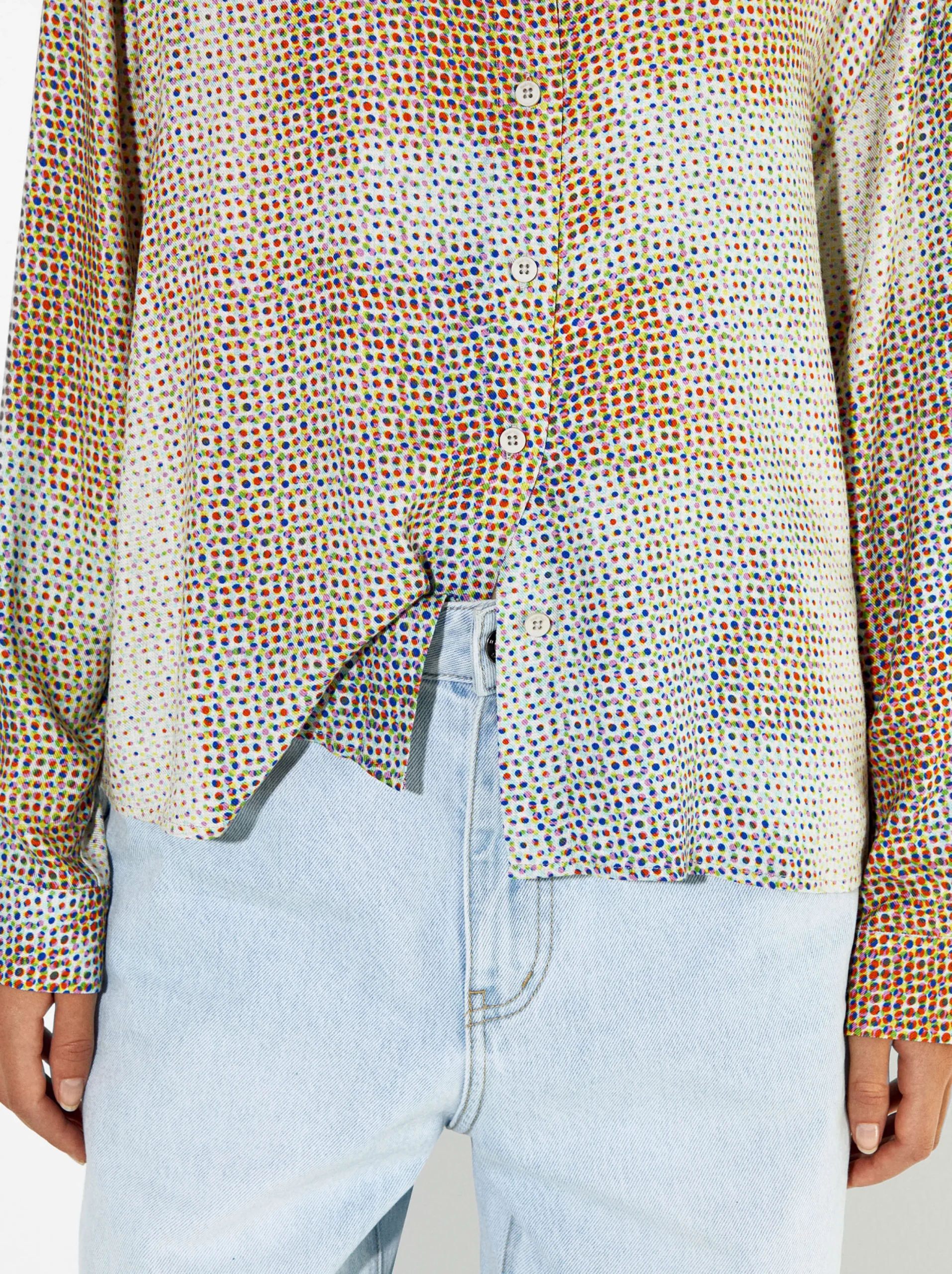 PARFOIS Camisa Estampada Manga Larga Multicor Discount