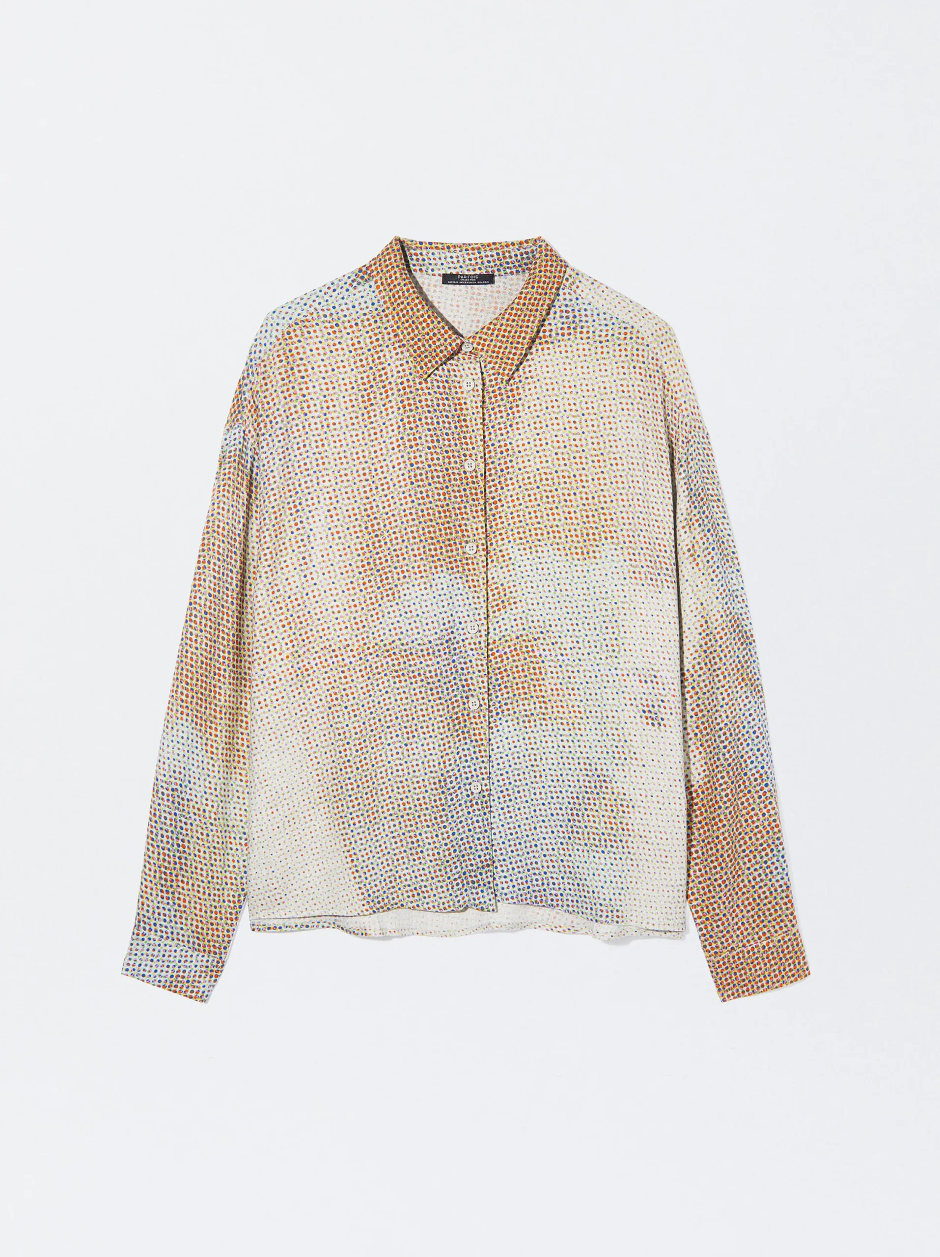 PARFOIS Camisa Estampada Manga Larga Multicor Discount