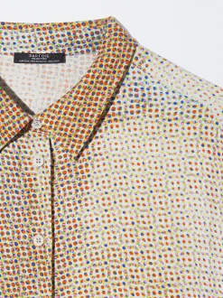 PARFOIS Camisa Estampada Manga Larga Multicor Discount
