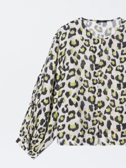 PARFOIS Camisa Estampada Manga Larga Multicor Cheap
