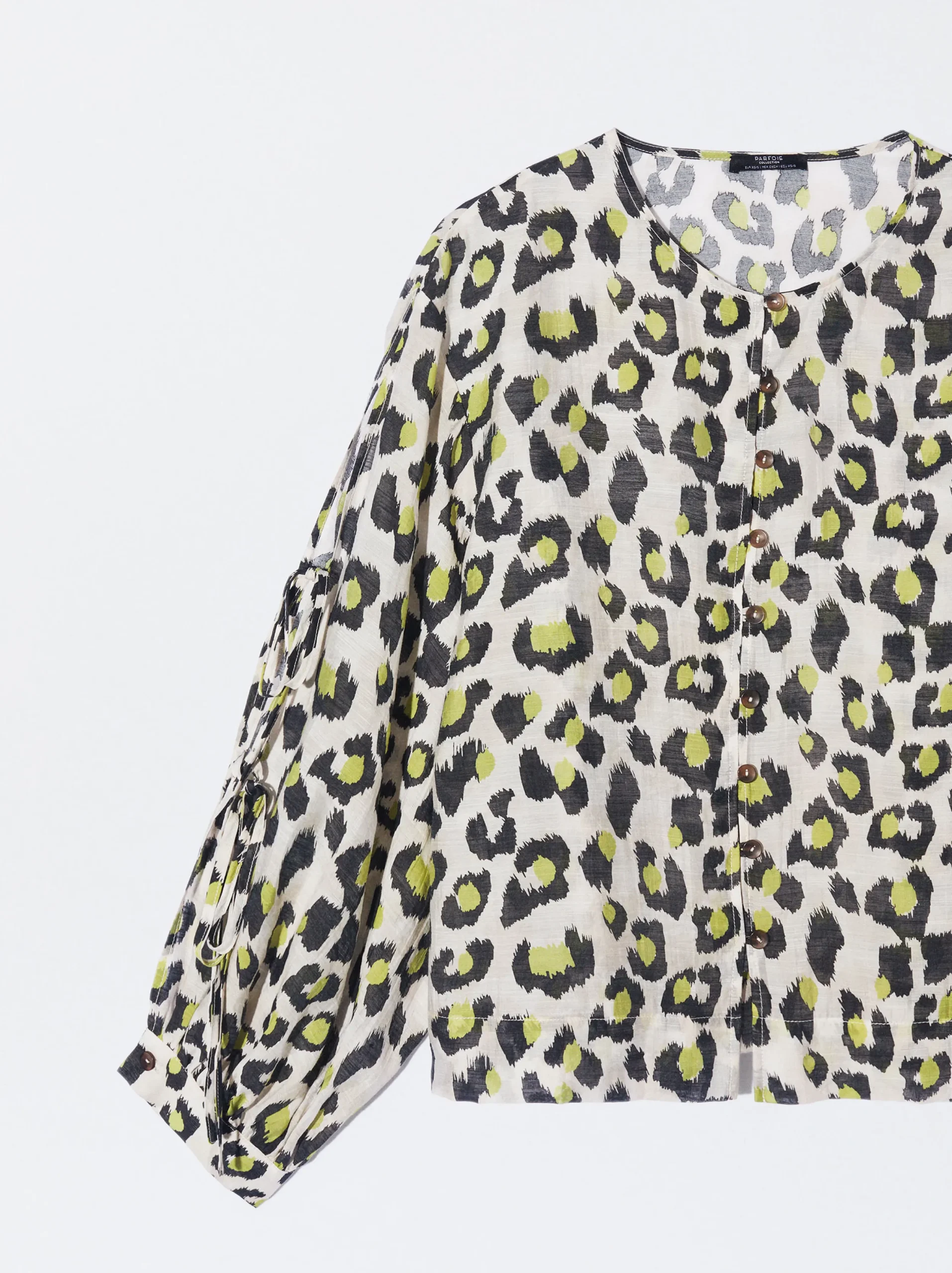 PARFOIS Camisa Estampada Manga Larga Multicor Cheap