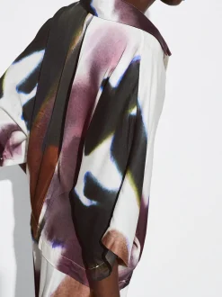 PARFOIS Camisa Fluida Estampada Multicor Cheap