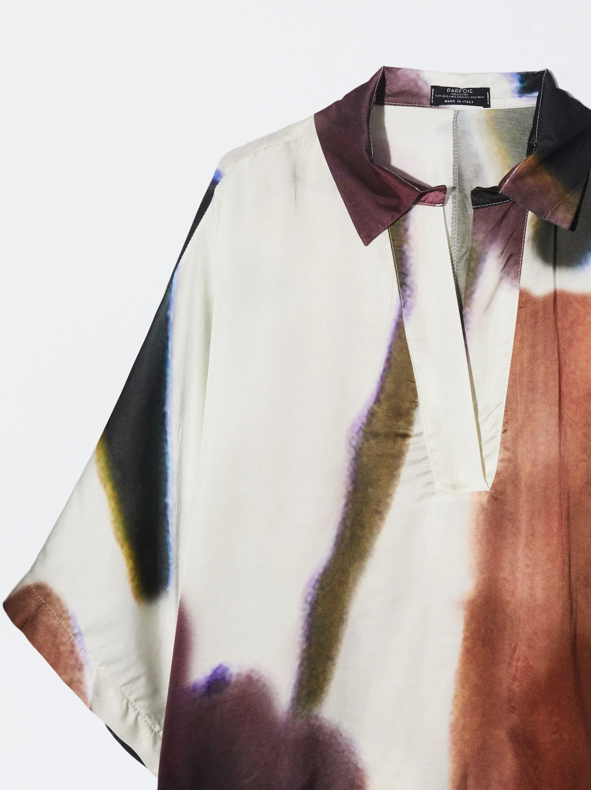 PARFOIS Camisa Fluida Estampada Multicor Cheap