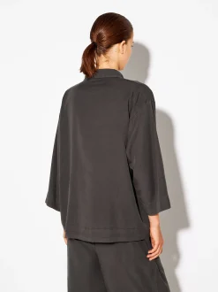 PARFOIS Camisa Lyocell Animal Print Gris Flash Sale