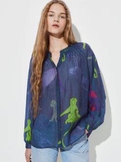 PARFOIS Camisa Lyocell Estampada Multicor Sale