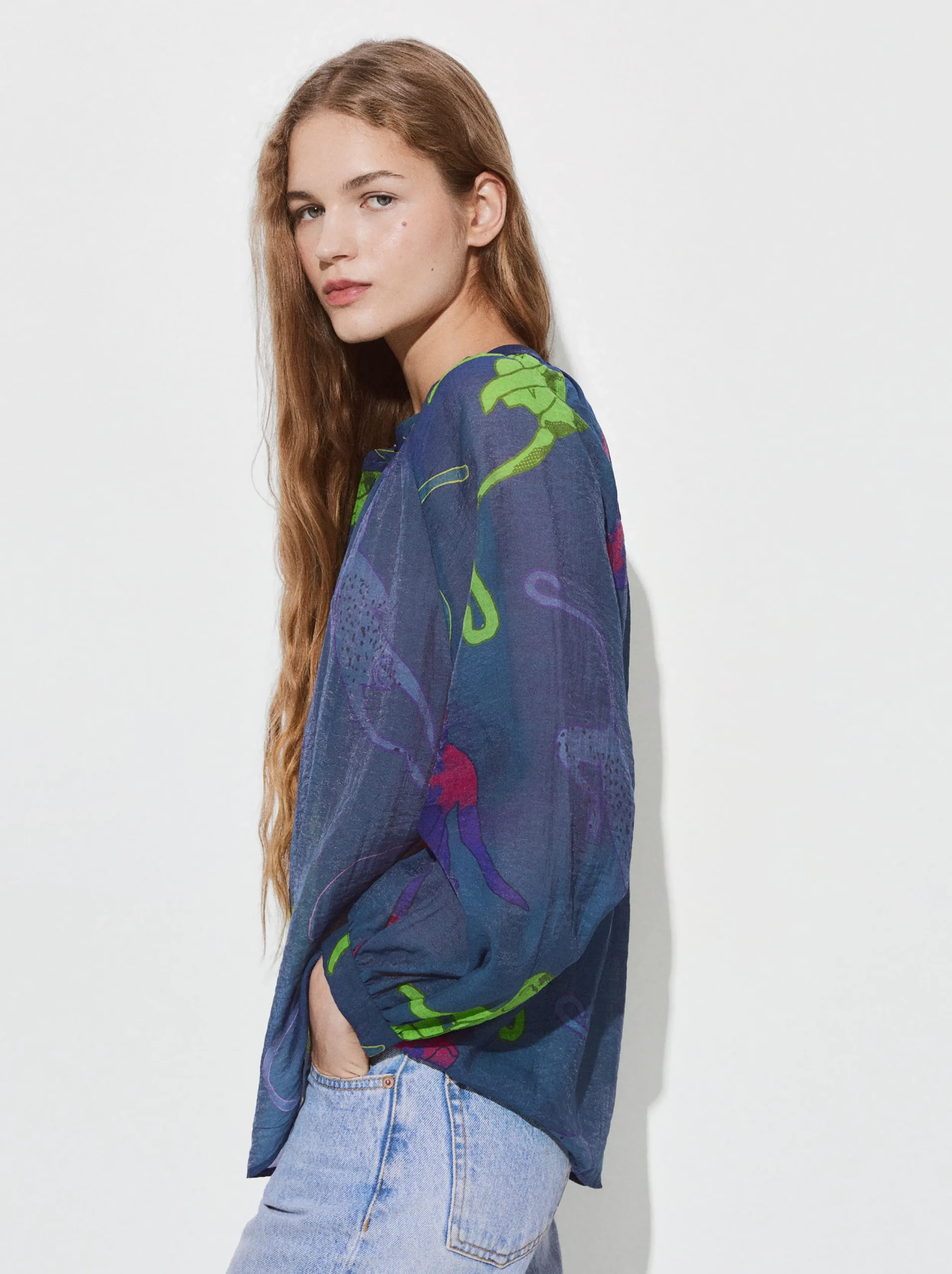 PARFOIS Camisa Lyocell Estampada Multicor Sale