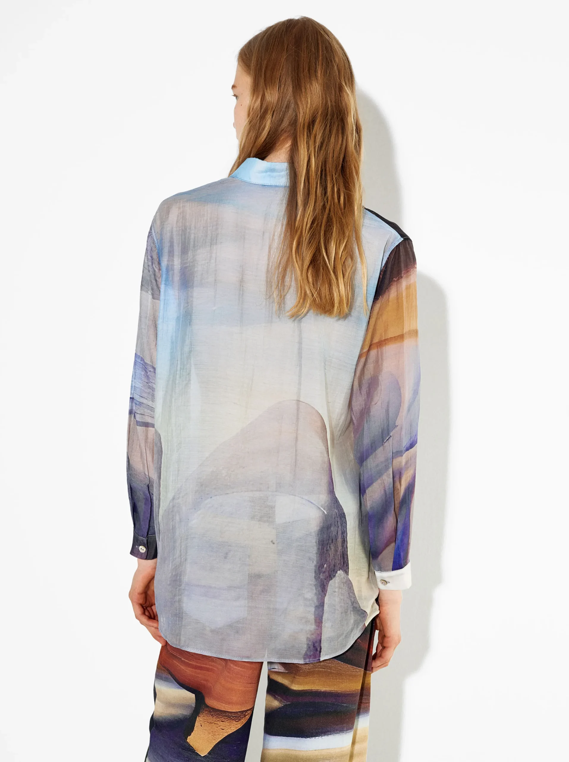 PARFOIS Camisa Lyocell Estampada Multicor Discount