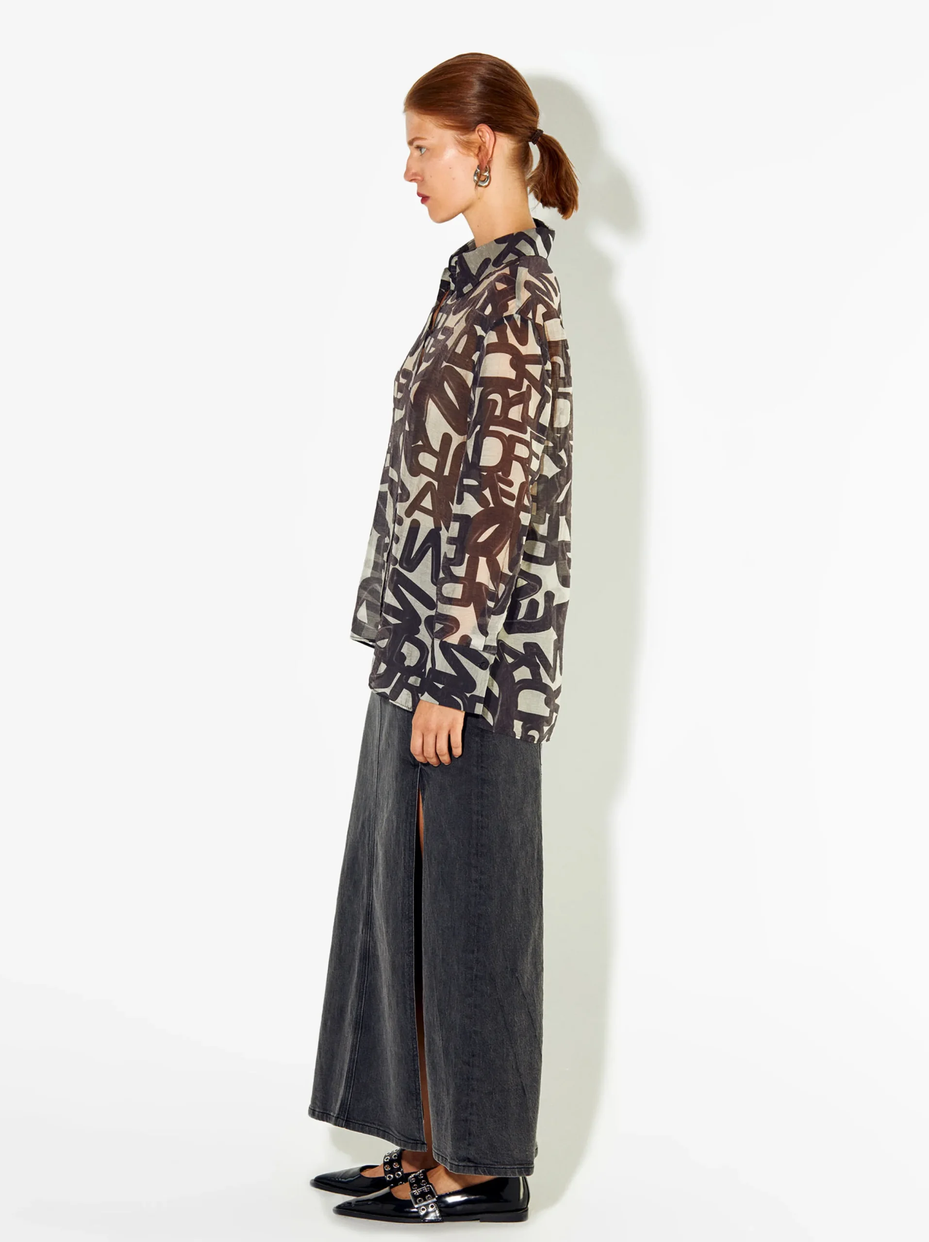 PARFOIS Camisa Lyocell Estampada Negro Shop