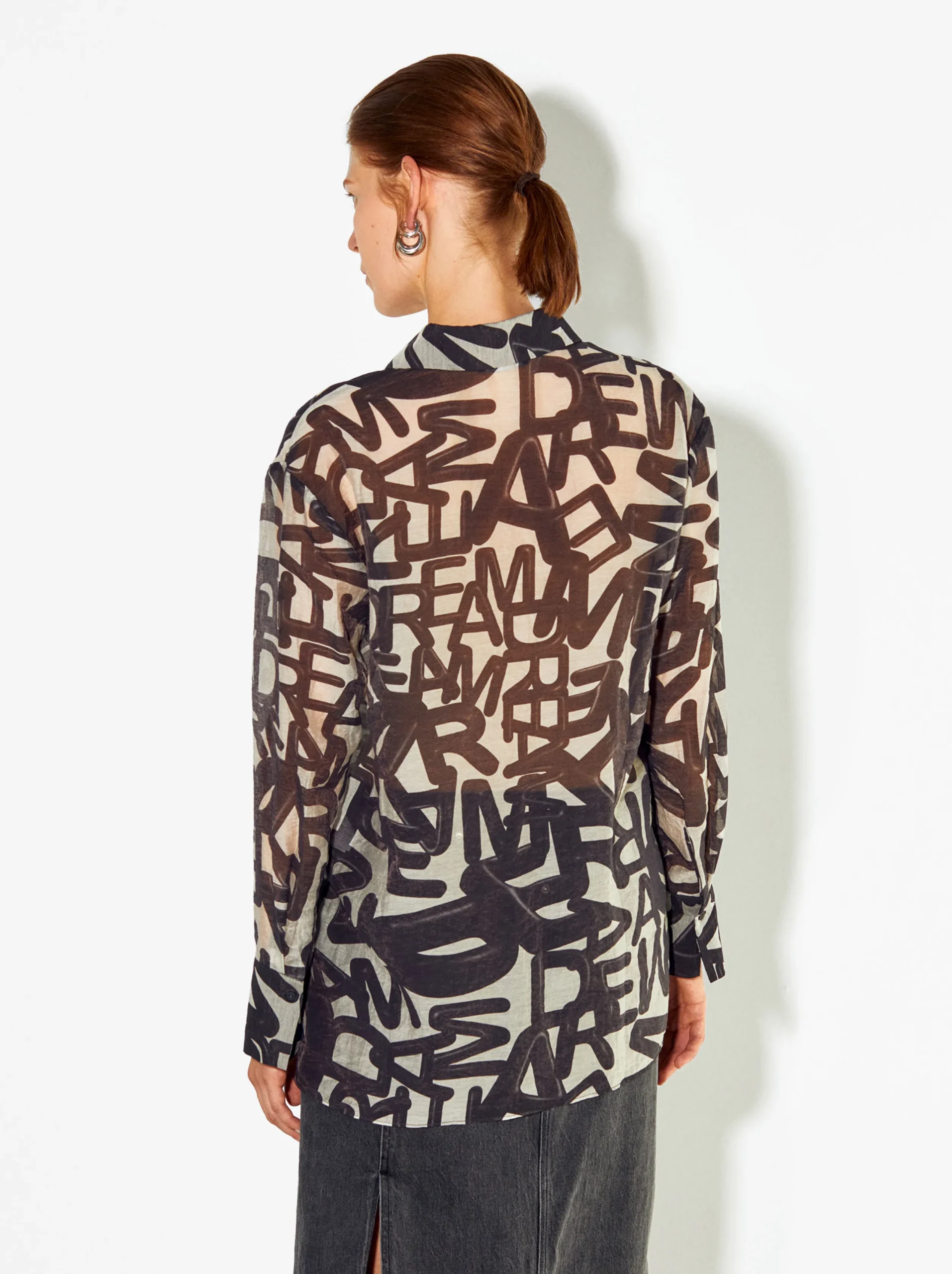 PARFOIS Camisa Lyocell Estampada Negro Shop