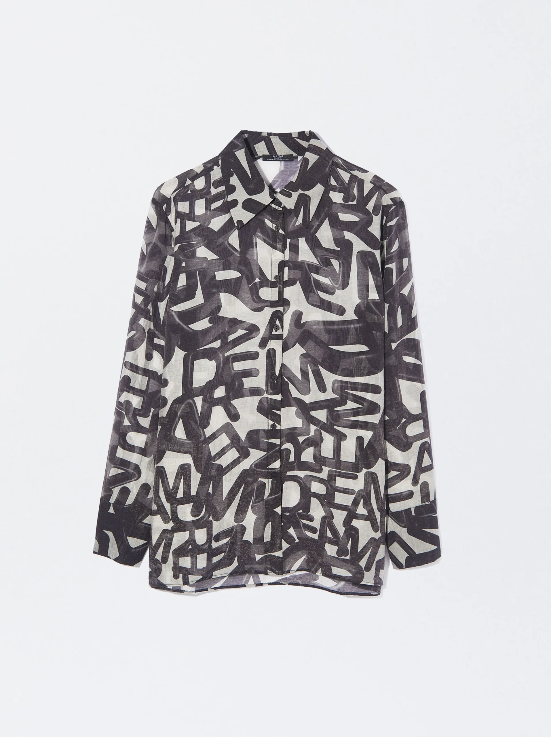 PARFOIS Camisa Lyocell Estampada Negro Shop