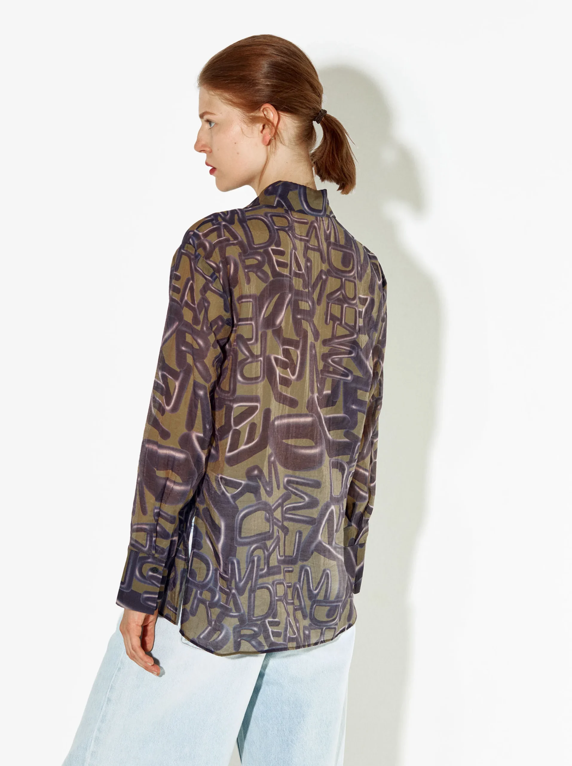 PARFOIS Camisa Lyocell Estampada Amarillo Fashion
