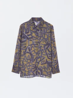 PARFOIS Camisa Lyocell Estampada Amarillo Fashion