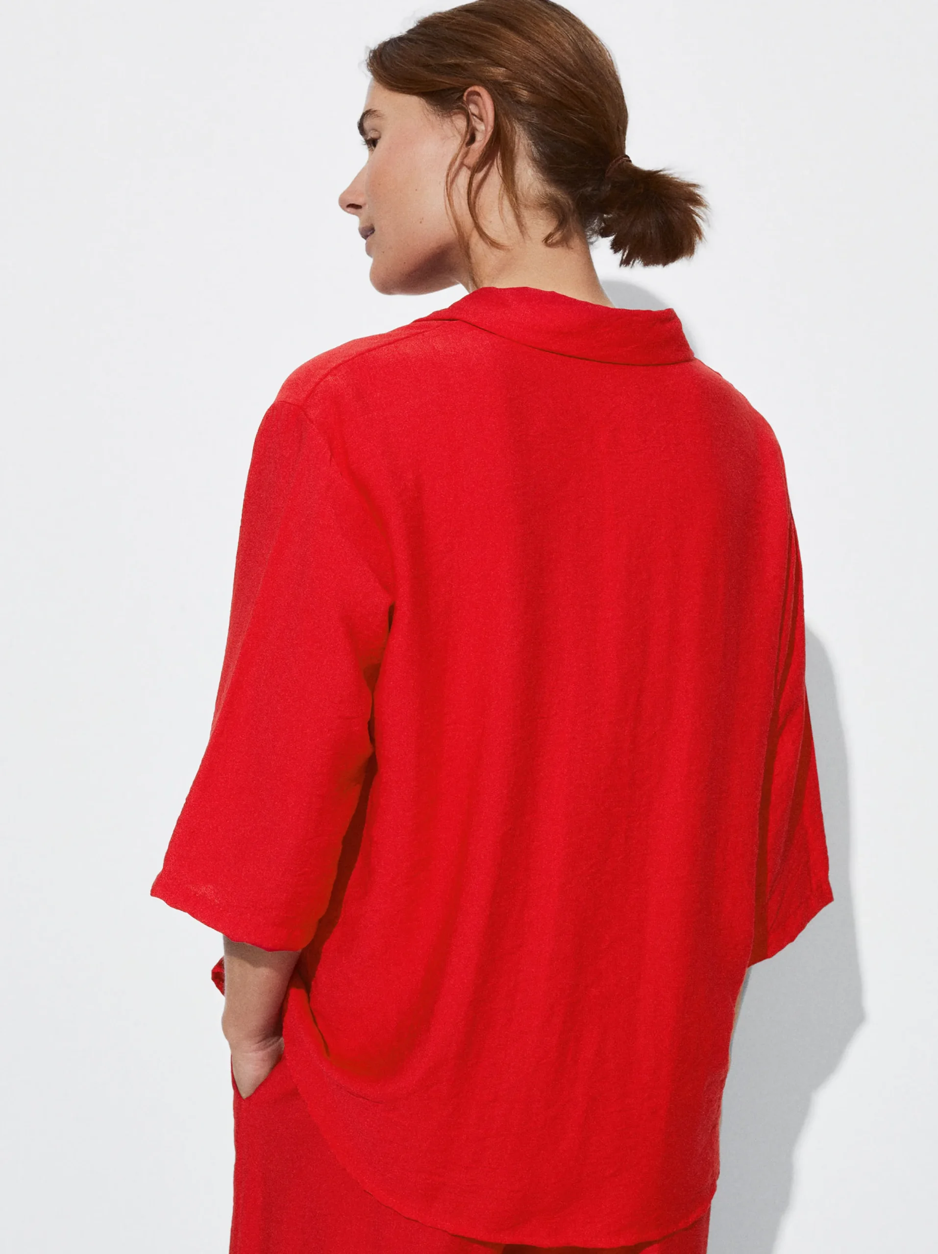 PARFOIS Camisa Manga Corta Rojo Clearance