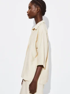 PARFOIS Camisa Manga Corta Beige Clearance