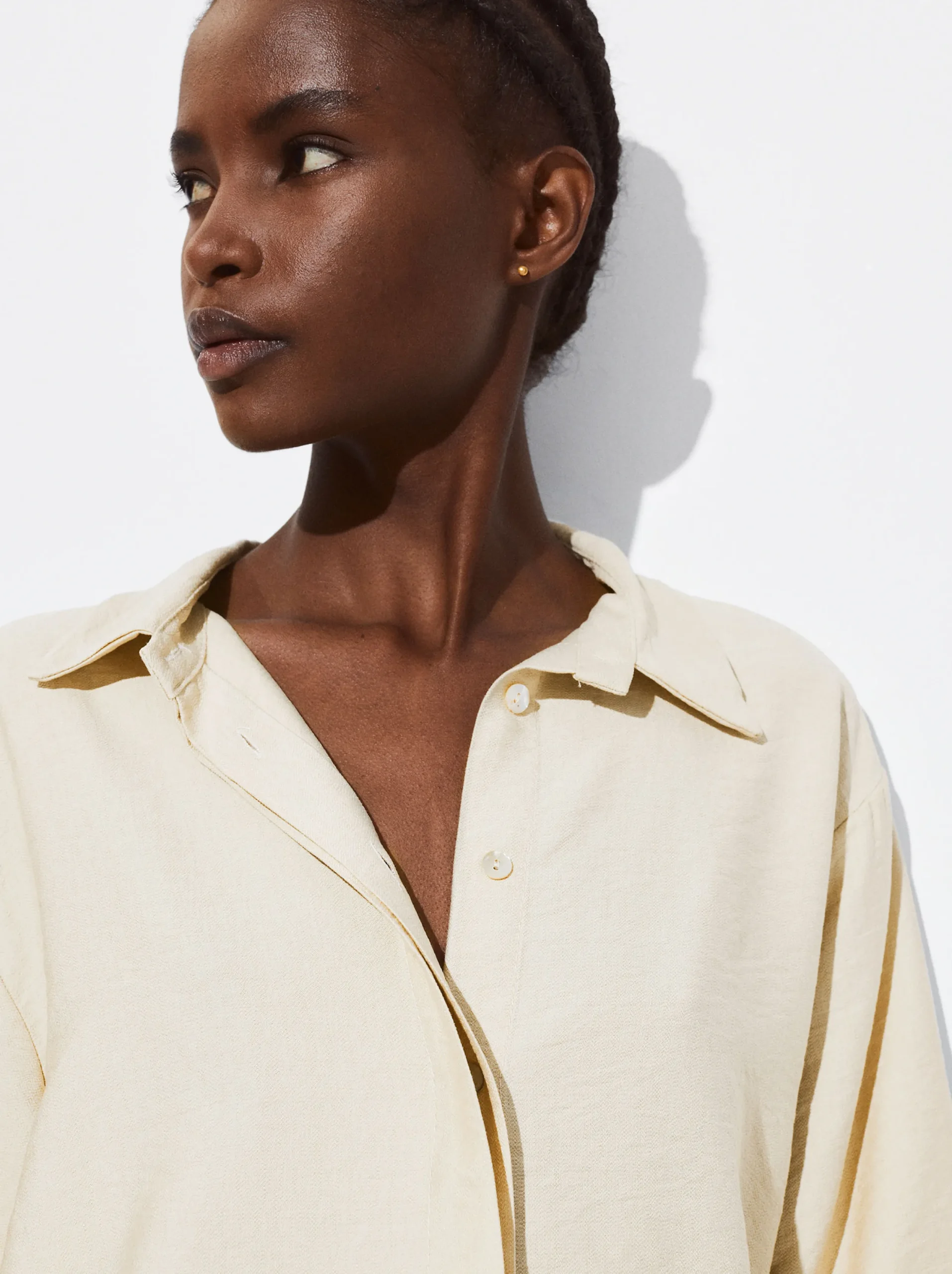 PARFOIS Camisa Manga Corta Beige Clearance