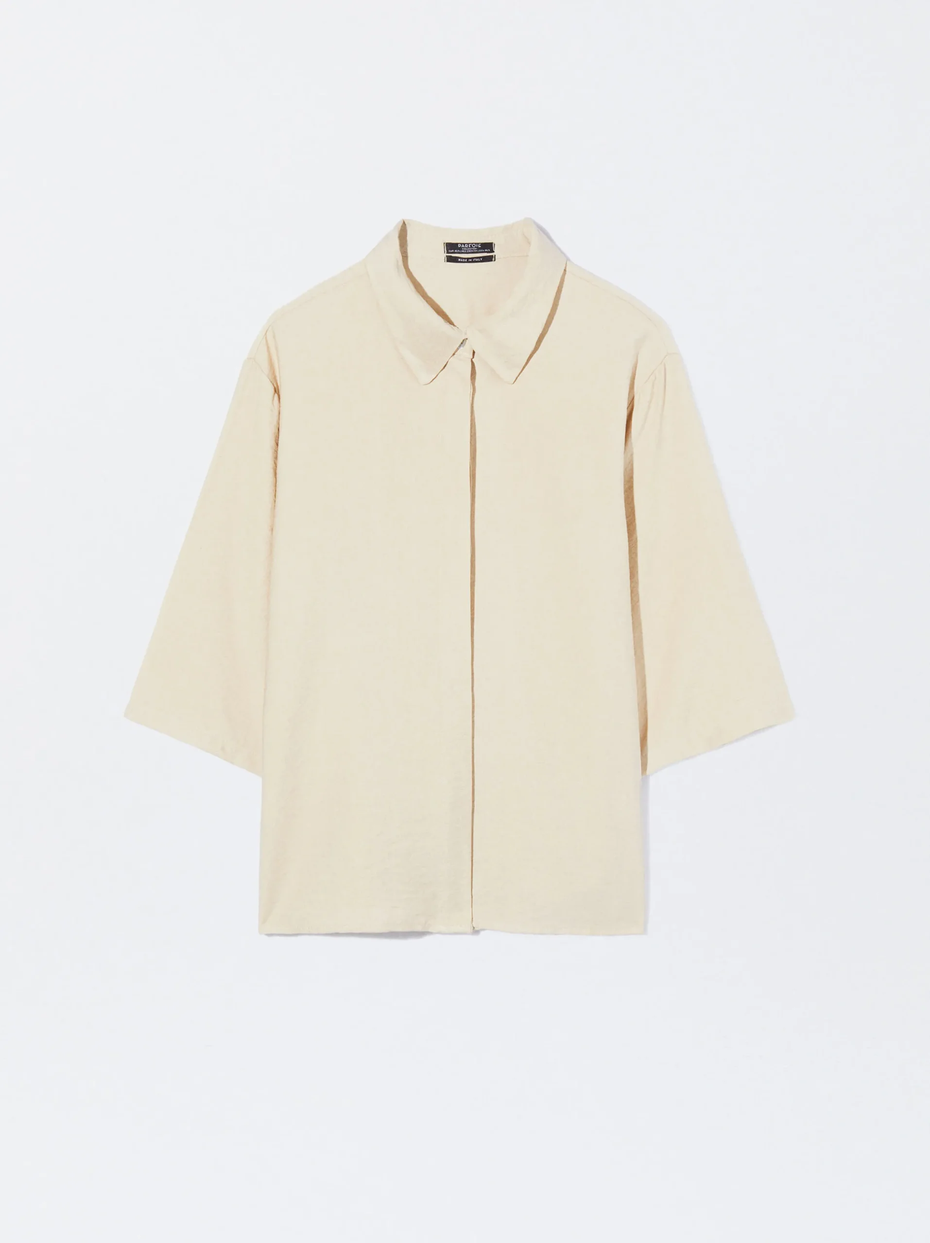 PARFOIS Camisa Manga Corta Beige Clearance