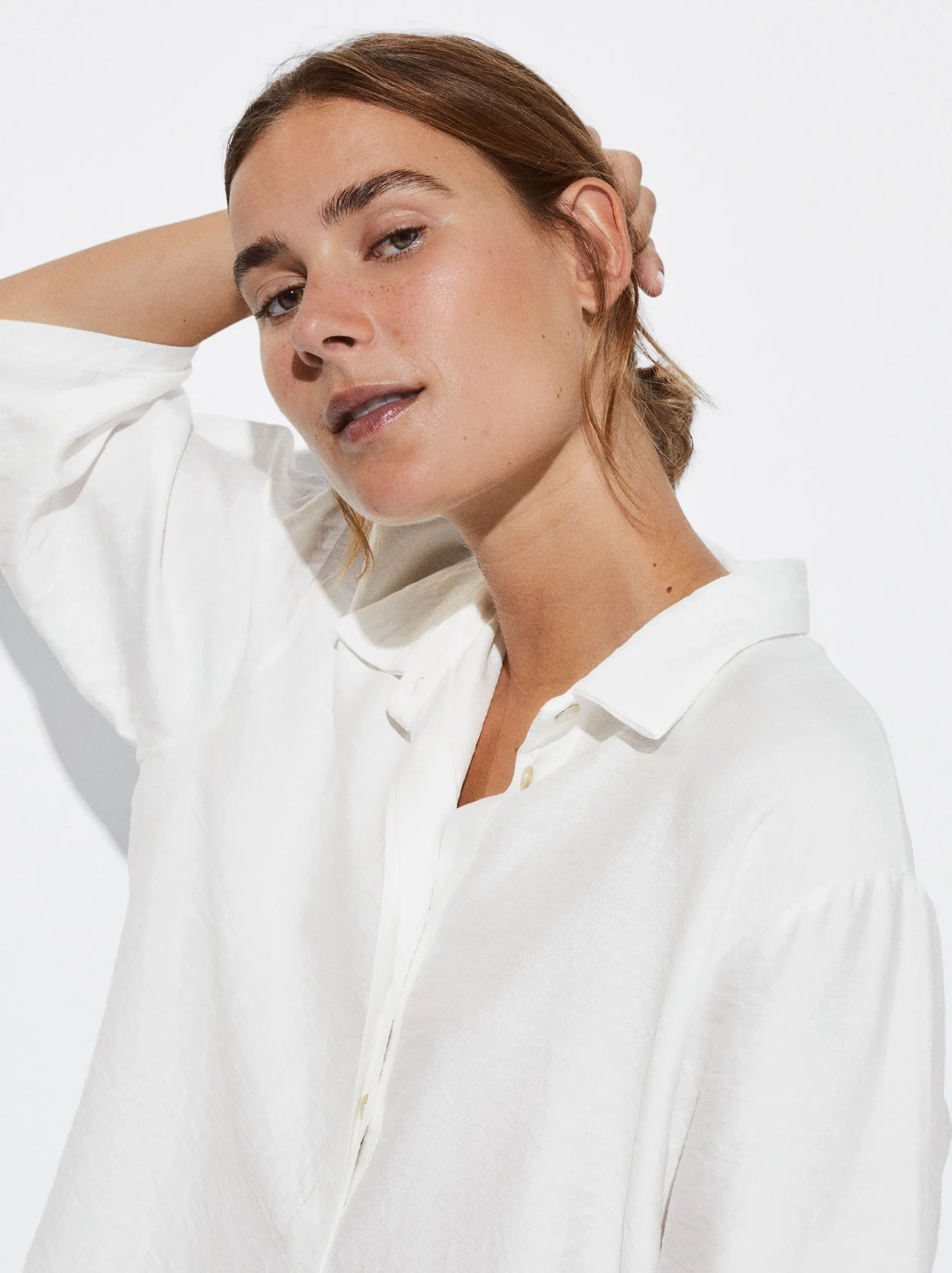 PARFOIS Camisa Manga Corta Blanco Discount