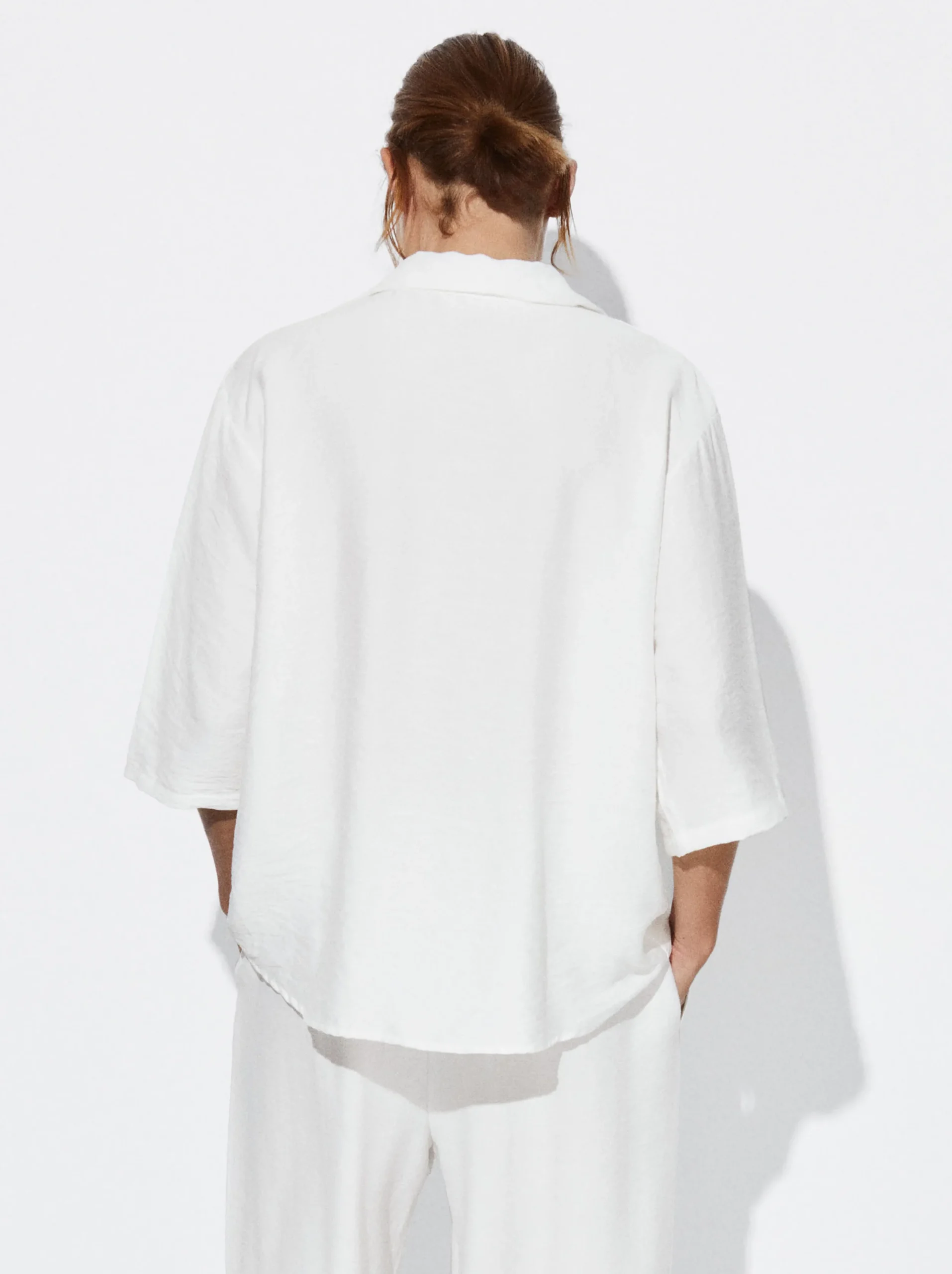 PARFOIS Camisa Manga Corta Blanco Discount