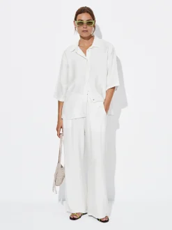 PARFOIS Camisa Manga Corta Blanco Discount