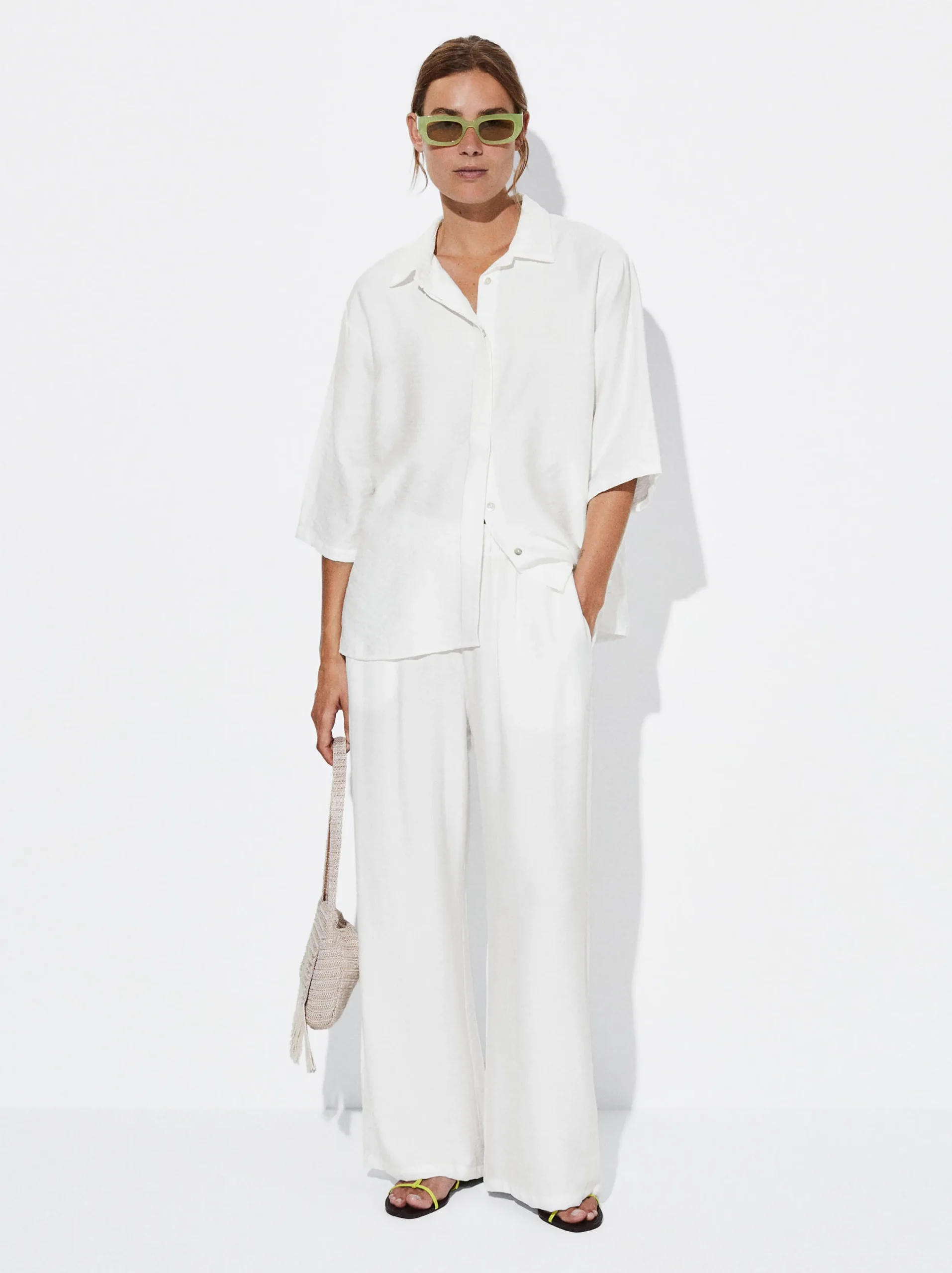 PARFOIS Camisa Manga Corta Blanco Discount