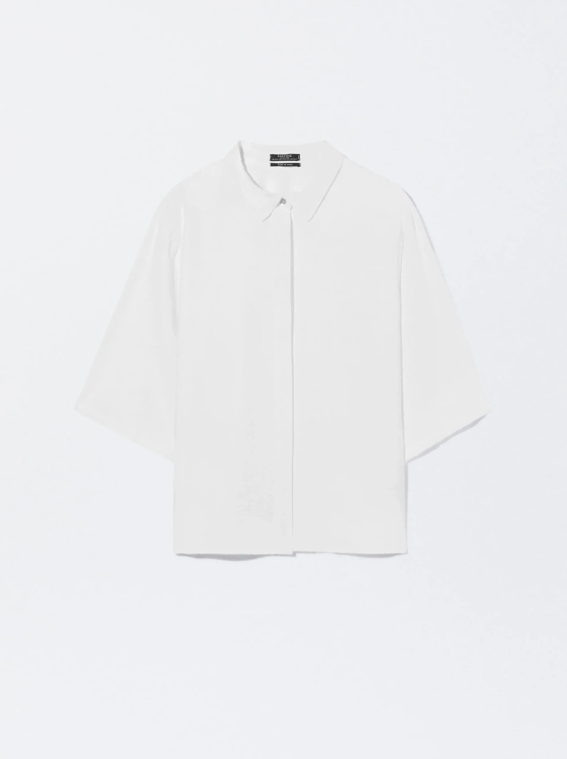 PARFOIS Camisa Manga Corta Blanco Discount