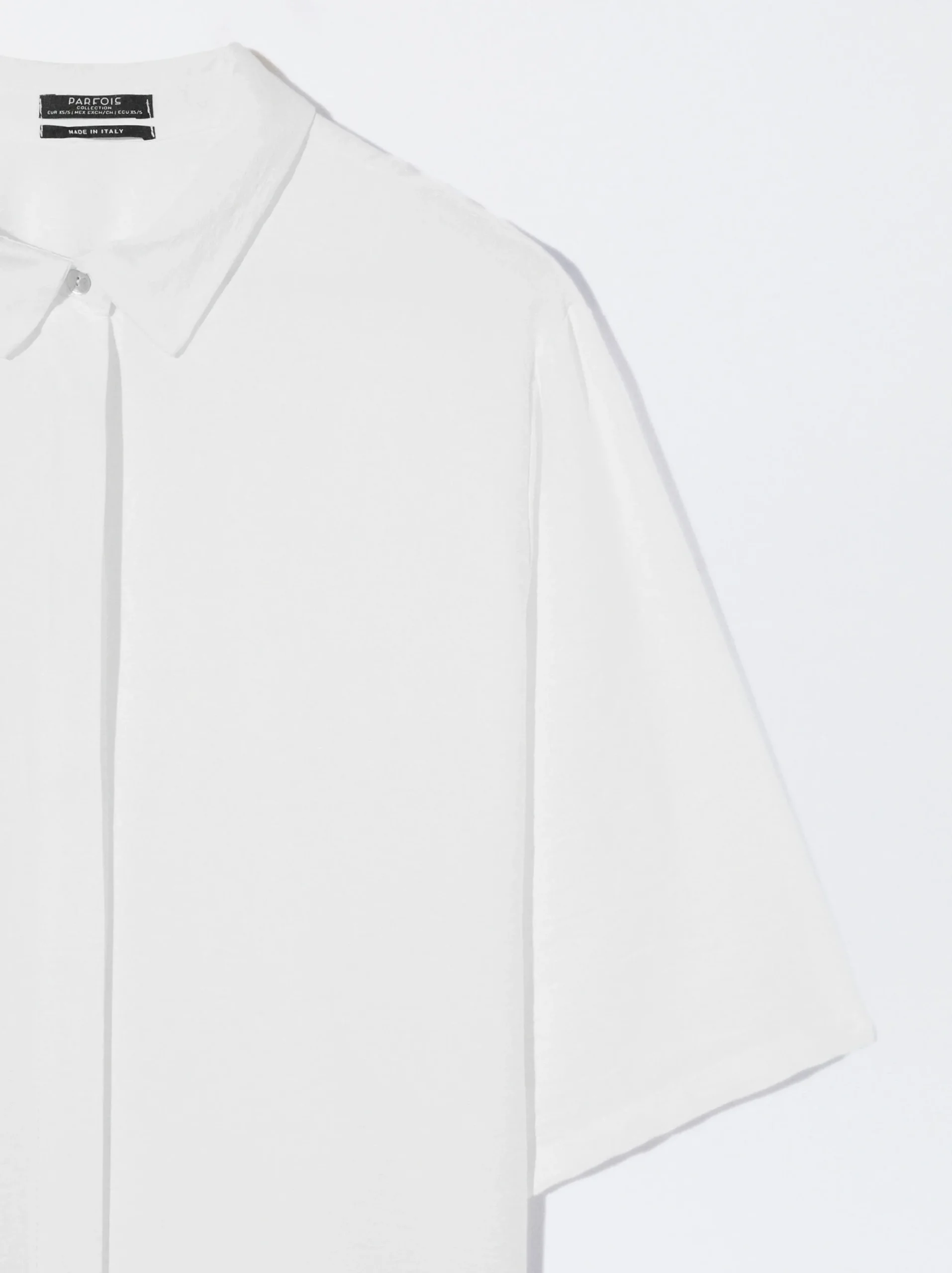PARFOIS Camisa Manga Corta Blanco Discount