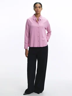PARFOIS Camisa Manga Larga Com Strass Rosa Hot