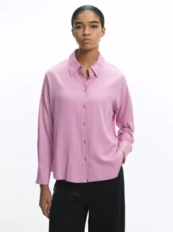 PARFOIS Camisa Manga Larga Com Strass Rosa Hot