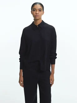 PARFOIS Camisa Manga Larga Com Strass Negro Best