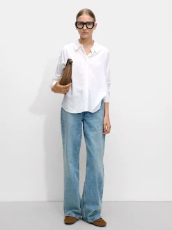 PARFOIS Camisa Manga Larga Con Botones Blanco New